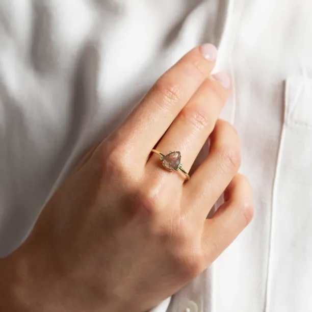 Salt and pepper diamond cluster ring SELMA Image