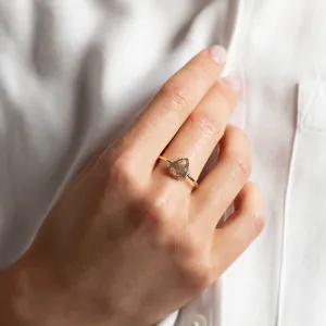 Salt and pepper diamond cluster ring SELMA