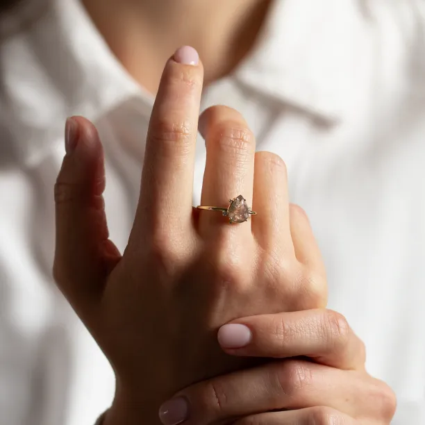 Salt and pepper diamond cluster ring SELMA Image