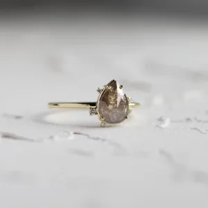 Salt and pepper diamond cluster ring SELMA Thumbnail