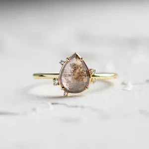 Salt and pepper diamond cluster ring SELMA