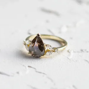 Unique salt and pepper and lab grown diamond engagement ring ECLIPSE Thumbnail