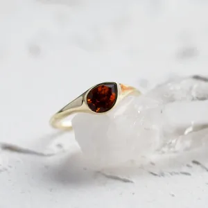 Atypical engagement ring with natural citrine HELIA