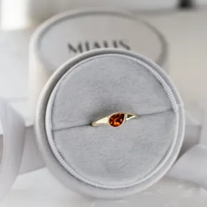 Netradiční zásnubní prsten s přírodním citrínem HELIA Thumbnail