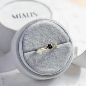 Green sapphire and diamond engagement ring MONNADA Thumbnail