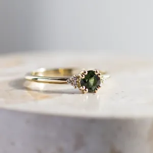 Green sapphire and diamond engagement ring MONNADA Thumbnail