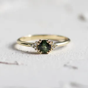 Green sapphire and diamond engagement ring MONNADA