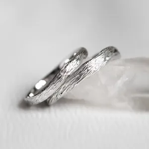 Platinum twig wedding rings MIOS