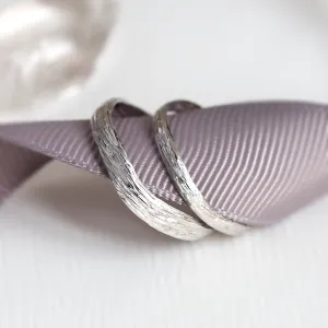 Platinové snubní prsteny ve tvaru větviček MIOS Thumbnail