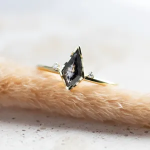 Salt and pepper diamond engagement ring MEG Thumbnail