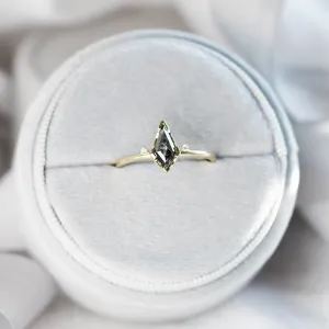 Salt and pepper diamond engagement ring MEG Thumbnail