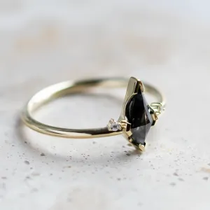 Salt and pepper diamond engagement ring MEG Thumbnail