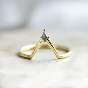 Salt and pepper diamond and classic diamond ring set DIVINITY Thumbnail