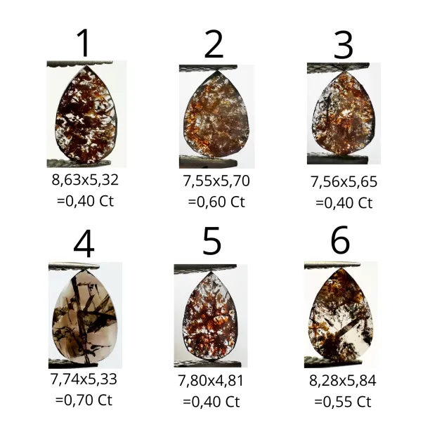 Minimalistický prsten s pear salt and pepper diamantem ELIZA Image