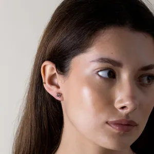 Minimalistické náušnice se salt and pepper diamanty FLORIS