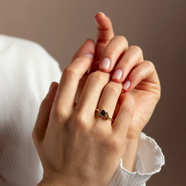 Netradiční prsten Toi et Moi s barevnými lab grow diamanty DOLORES Image