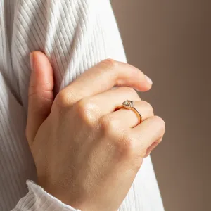 Diamond halo teal sapphire engagement ring SPARKLE Thumbnail