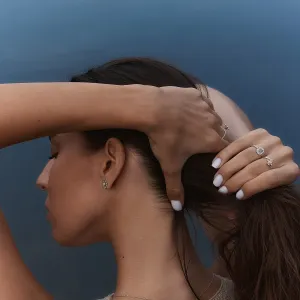 Art deco prsten s lab grown diamanty v růžové a bílé barvě MOANA Thumbnail