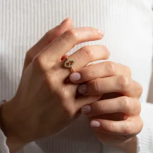 Orange lab grown diamond engagement ring TIANA Thumbnail