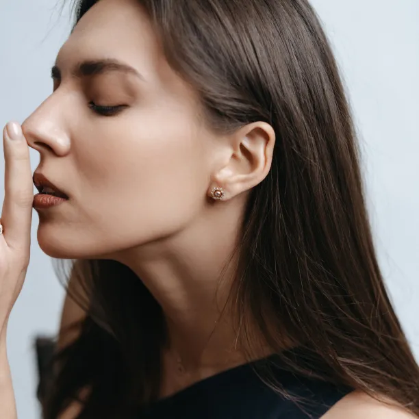 Lab-grown diamantové náušnice s vyměnitelnými drahokamy KYLE Image