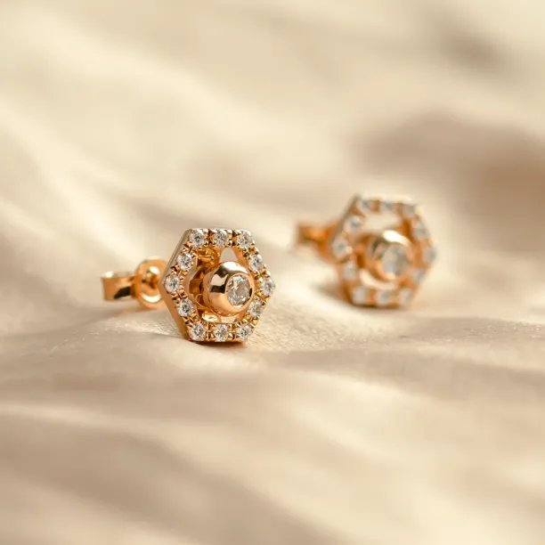 Lab-grown diamantové náušnice s vyměnitelnými drahokamy KYLE Image