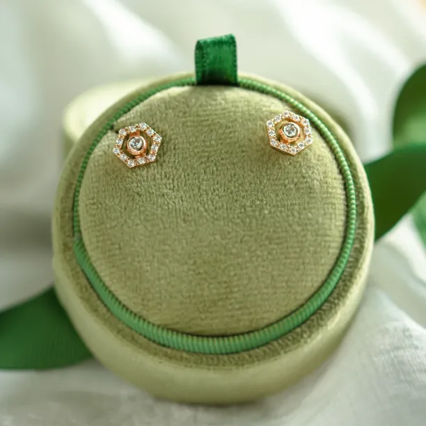 Lab-grown diamantové náušnice s vyměnitelnými drahokamy KYLE Image