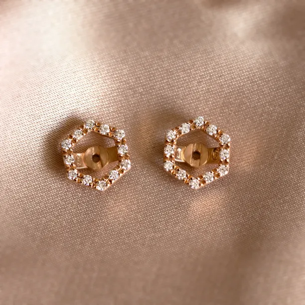 Lab-grown diamantové náušnice s vyměnitelnými drahokamy KYLE Image