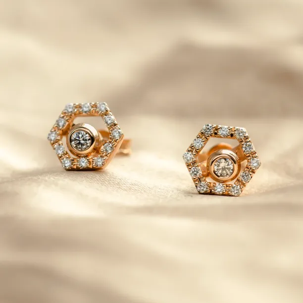 Lab-grown diamantové náušnice s vyměnitelnými drahokamy KYLE Image