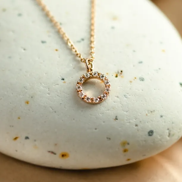 Circle lab-grown diamond necklace REESE Image