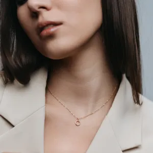 Dainty circle necklace SCARLETT