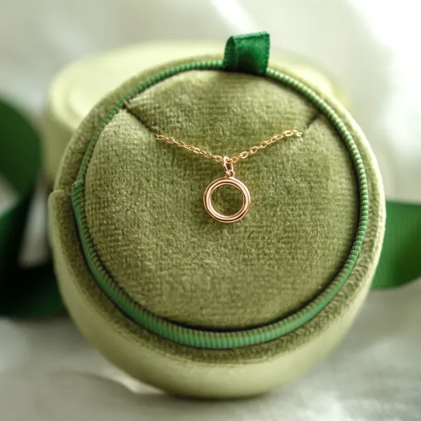 Dainty circle necklace SCARLETT Image