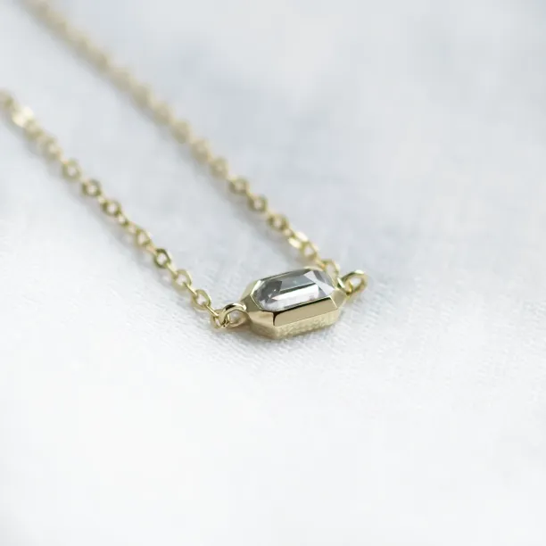 Minimalistický zlatý náramek se salt and pepper diamantem NAYA Image