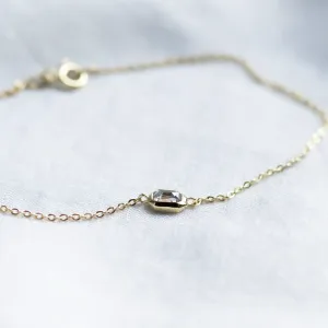 Minimalistický zlatý náramek se salt and pepper diamantem NAYA Thumbnail