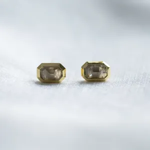 Salt and pepper diamond stud earrings NYLA Thumbnail