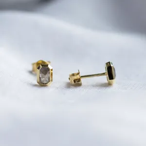 Salt and pepper diamond stud earrings NYLA Thumbnail