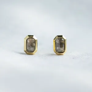 Salt and pepper diamond stud earrings NYLA