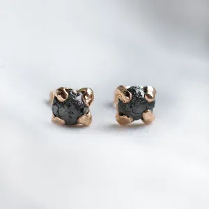 Natural untreated raw diamond earrings CORDELIA