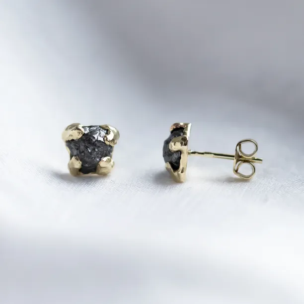 Originální náušnice s modrými surovými diamanty CORNELIA Image