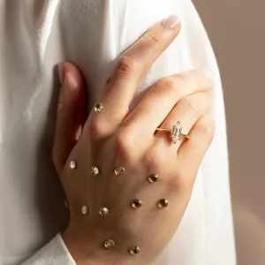 Zásnubní prsten s moissanitem ve tvaru hexagonu CATELYN