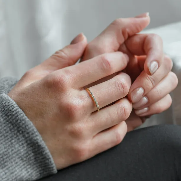 Minimalistický prsten s diamanty DIADEM Image