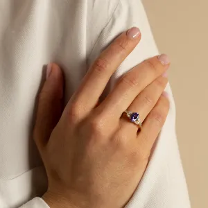 Oval tanzanite engagement ring FIORA Thumbnail