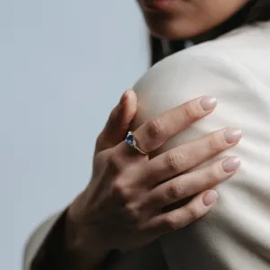 Oval tanzanite engagement ring FIORA Thumbnail