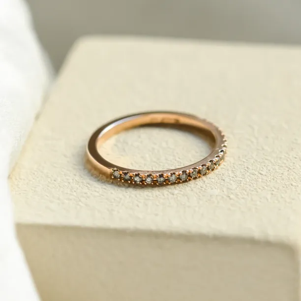 Half eternity salt and pepper diamond ring DORA Image