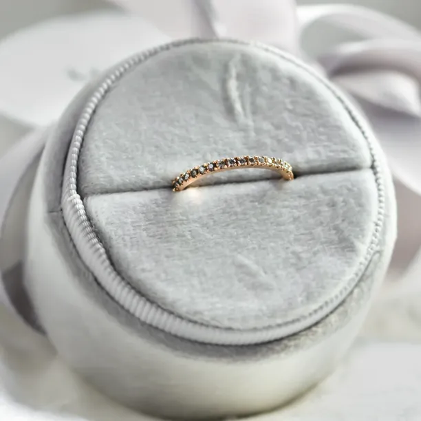 Half eternity salt and pepper diamond ring DORA Image