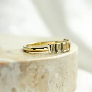 Originální prsten s baguette moissanity VANELLE Thumbnail