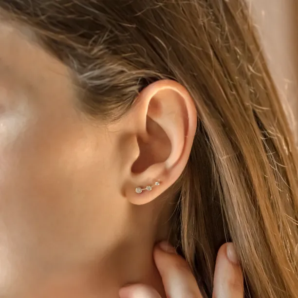 Minimalistické náušnice s diamanty MARIAN Image