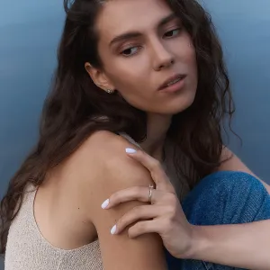 Větvičkový prsten s růžovým lab grown diamantem ROWIK Thumbnail