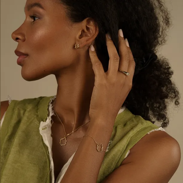 Irregular unique diamond earrings CLAUDINE Image