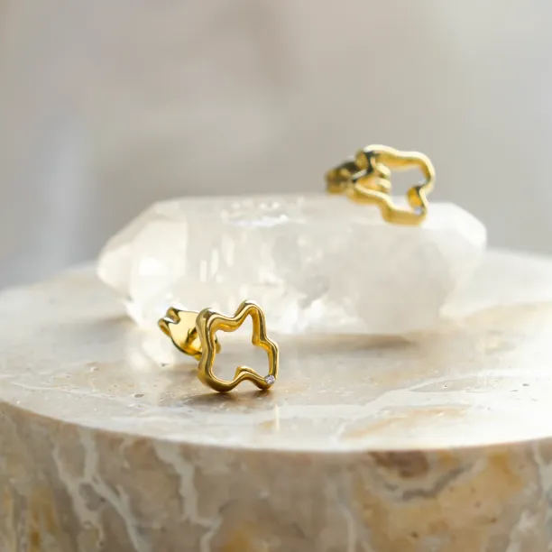 Irregular unique diamond earrings CLAUDINE Image