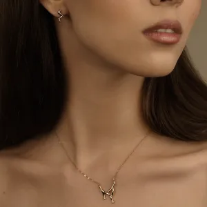 Minimalist gold earrings waves MIGNON Thumbnail